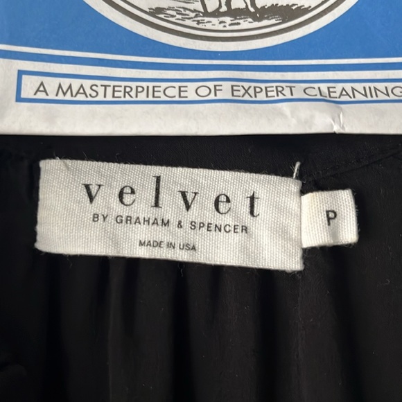 Velvet by Graham & Spencer Black Boho long sleeve peasant shirt - Picture 3 of 5